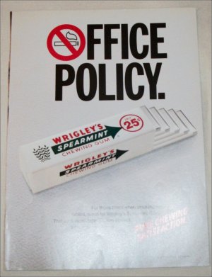 1990 Wrigley's Spearmint Gum ad