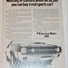 1970 American Motors AMX car ad b & w