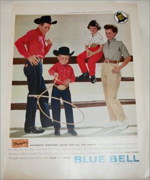 1958 Blue Bell Wrangler Jeans ad