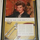 1847 Rogers Brothers Silverware ad featuring Laraine  Day