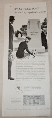 Monument Institute of America ad