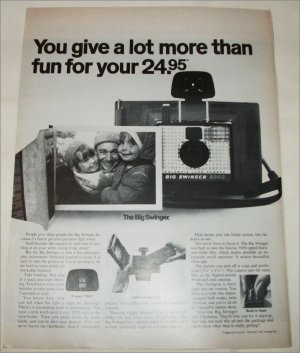1968 Polaroid Land Big Swinger 3000 Camera ad #1