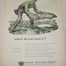 1956 General Telephone System Where Do You Want It ad