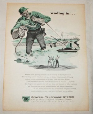 1956 General Telephone System Wading In ad