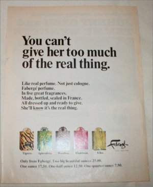 1969 Faberge Perfume ad