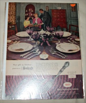 1847 Rogers Brothers Heritage Silverware Mothers Day ad