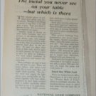1922 National Lead Company ad