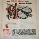 1950 Natural Rubber Bureau Better Roads ad