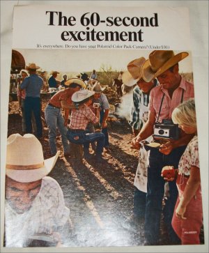 1968 Polaroid Land Automatic 210 Camera Western Barbecue ad