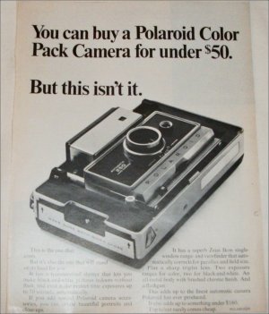 1968 Polaroid Land Automatic 250 Camera ad