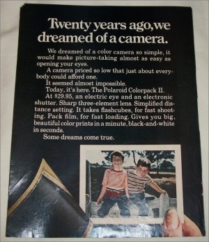 1969 Polaroid Colorpack II Camera ad