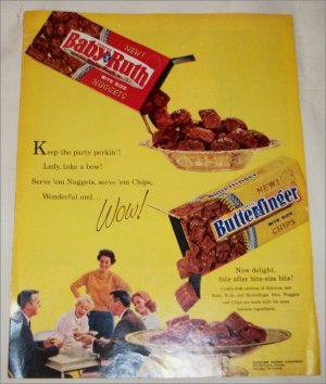Curtiss Baby Ruth Nuggets & Butterfinger Chips ad