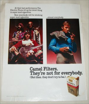 1971 Camel Filters Cigarette Rock Band ad