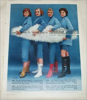 1958 Bonnie Doon Hosiery ad