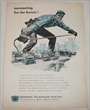 1956 General Telephone System Measuring ad