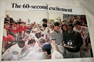 1968 Polaroid Land Automatic 210 Camera Football ad