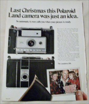 1969 Polaroid Countdown 350 Camera Christmas ad