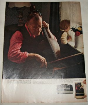 1969 Polaroid Color Pack Camera Violin ad