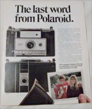 1969 Polaroid Countdown 350 Camera Football ad