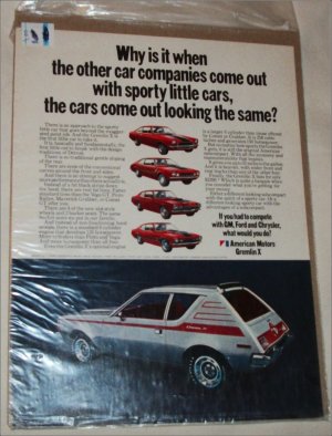 1971 American Motors Gremlin X car ad