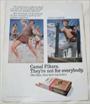 1971 Camel Filters Cigarette Muscle Beach ad