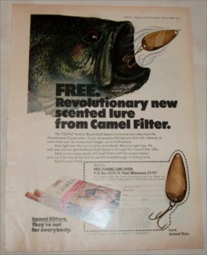 1971 Camel Filters Fishing Lure ad