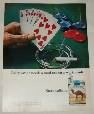 1972 Camel Cigarette Poker ad