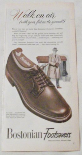 1950 Bostonian Footsavers Shoe ad
