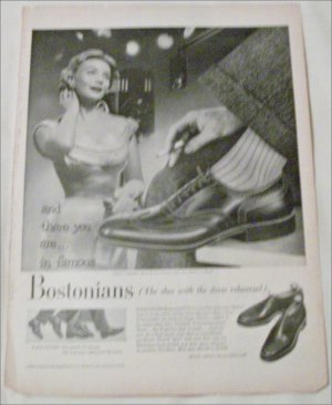 1956 Bostonian Dorset Shoe ad