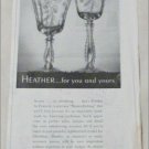 1951 Fostoria Heather Glassware ad