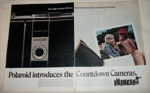 1969 Polaroid Countdown Cameras Girls ad