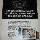 1970 Polaroid Colorpack II Camera Grandparents ad
