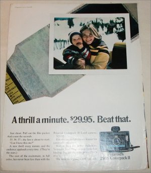 1970 Polaroid Colorpack II Camera Boy & Girl ad