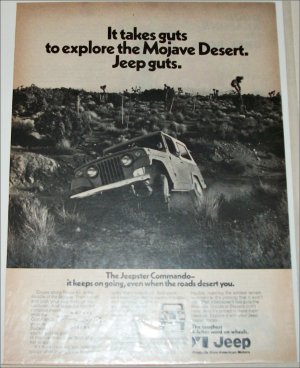 1971 American Motors Jeepster Commando Mojave Desert ad