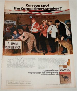 1973 Camel Filters Cigarette Spot the Camel Smoker ad #2