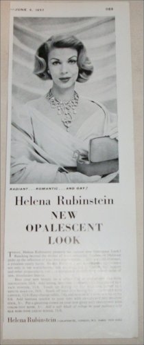 1957 Helena Rubinstein Opalescent Look ad from the UK