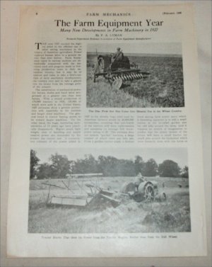 1928 Farm Equipment article