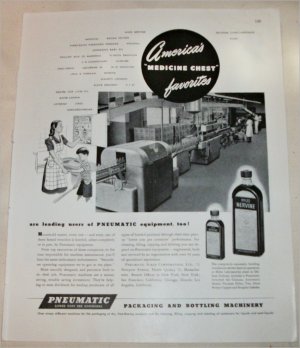 1947 Pneumatic Packaging and Bottling Machinery ad