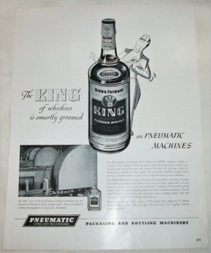 Pneumatic Packaging and Bottling Machinery King Whiskey ad