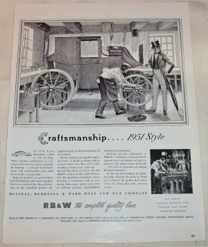 1951 R B & W Bolt and Nut Company ad