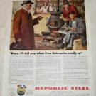 1944 Republic Steel Free Enterprise ad