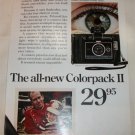 1970 Polaroid Colorpack II Camera Band ad