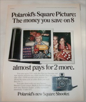 1971 Polaroid Square Shooter Camera Christmas ad