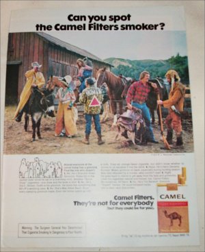 1974 Camel Filters Cigarette Spot the Camel Smoker ad #2
