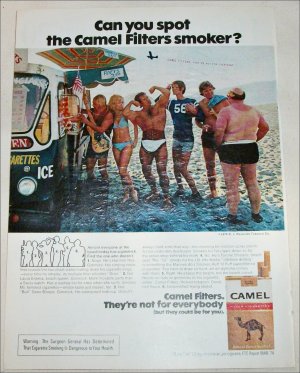 1974 Camel Filters Cigarette Spot the Camel Smoker ad #3