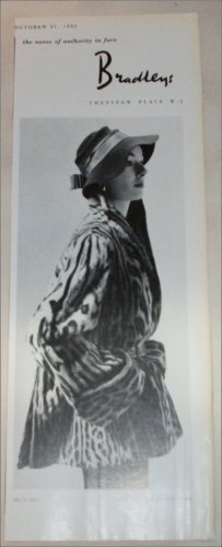 1952 Bradley's Hip-Length Ocelot Jacket ad from the UK