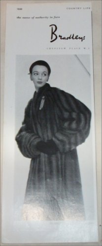 1952 Bradley's Natural Musquash Coat ad from the UK