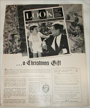 1963 Look Magazine ad featuring JFK sr & jr