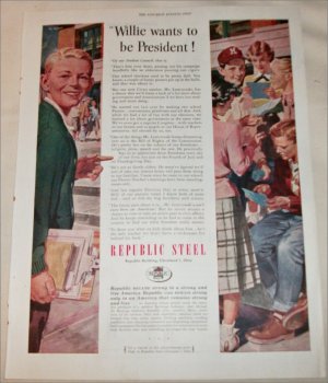 1952 Republic Steel Willie ad