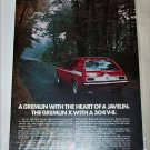 1972 American Motors Gremlin X car ad red